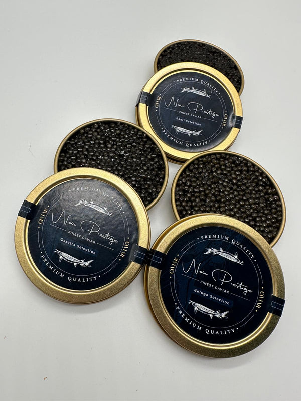 Sélection de caviars de luxe Noir-Prestige